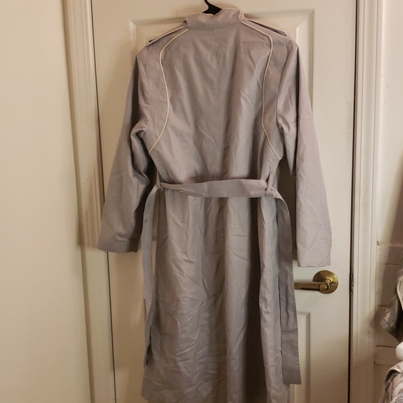 London Fog Retro Coat Light Gray Blue Medium - Picture 5 of 6